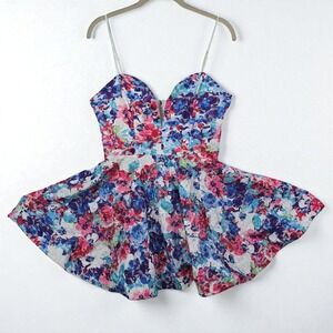 Windsor Floral Lace Fit & Flare‎ Mini Dress Woman Medium Babydoll Party Club Out